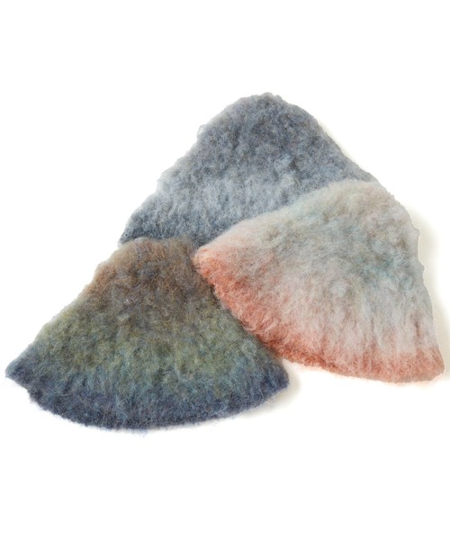 AULA AILA(アウラアイラ)の「グラデーションヘアリーニットハット(ハット・レディース・オレンジ/グレー/ブルー・0)」の15枚目の写真