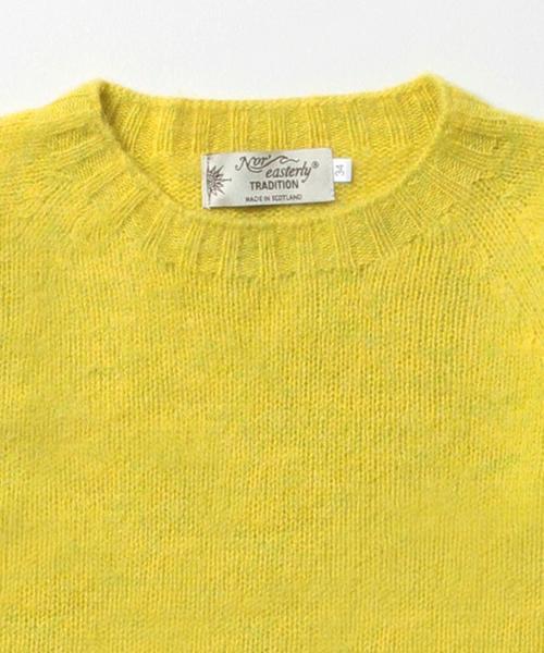 BEAMS BOY（ビームスボーイ）の「Nor’Easterly / シェトランド シャギー クルーニット 15FW（ニット/セーター・レディース・ナチュラル/グレー/ブラック/レッド系その他/オレンジ系その他/イエロー系その他/オリーブ/ブルー系その他・ONE SIZE）」の10枚目の写真