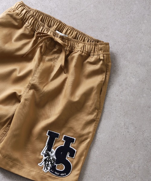 U.S. POLO ASSN.(ユーエスポロアッスン)の「【U.S.POLOASSN.】 TCツイルワッペン イージー ショートパンツ(その他パンツ・レディース・ベージュ/チャコール/ブラック/ホワイト・MEDIUM/LARGE/X-LARGE/SMALL)」の1枚目の写真