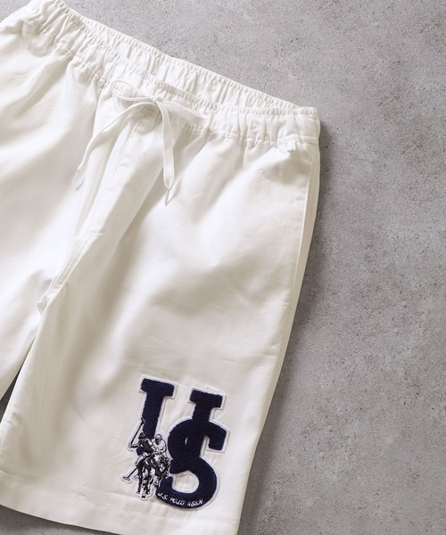 U.S. POLO ASSN.(ユーエスポロアッスン)の「【U.S.POLOASSN.】 TCツイルワッペン イージー ショートパンツ(その他パンツ・レディース・ベージュ/チャコール/ブラック/ホワイト・MEDIUM/LARGE/X-LARGE/SMALL)」の2枚目の写真