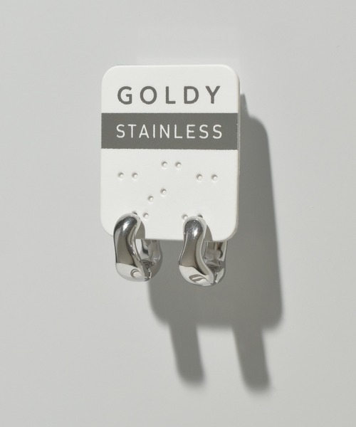 GOLDY(ゴールディ)の「【金属アレルギー軽減】ミニ プランプ ワンタッチ ステンレス ピアス(ピアス(両耳用)・レディース・ゴールド/シルバー・FREE)」の4枚目の写真