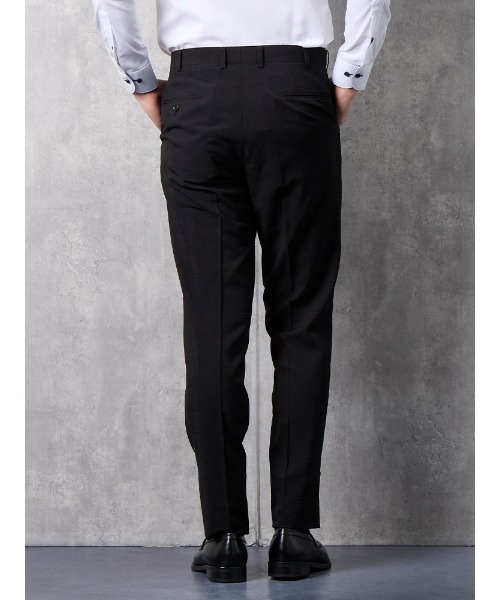Perfect Suit FActory(パーフェクトスーツファクトリー)の「シャドウチェック スラックス ブラック(スラックス・メンズ・ブラック・79/82/88/85/76/91/73/94)」の3枚目の写真