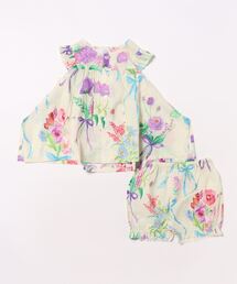 HAKKA BABY | [ベビー]ロングリボンブーケプリントチュニックパンツセット(チュニック)
