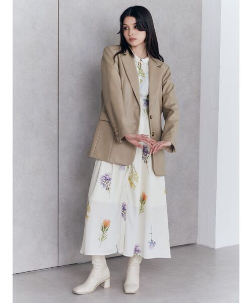 MURUA（ムルーア）の「【WEB限定】フラワープリントノースリワンピース（ワンピース・レディース・アイボリー/ブラック・FREE）」の12枚目の写真