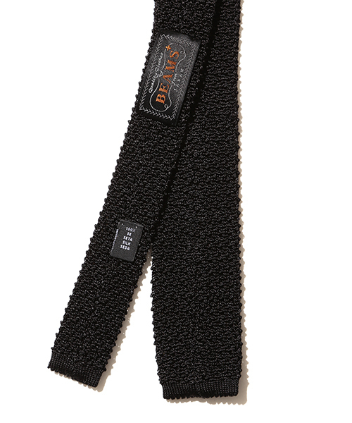 BEAMS PLUS（ビームスプラス）の「BEAMS PLUS /  シルク ニットタイ（ネクタイ・メンズ・ブラック/ネイビー・ONE SIZE）」の4枚目の写真