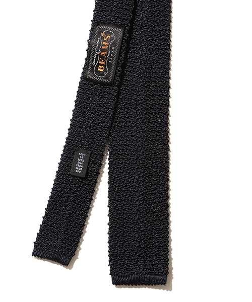 BEAMS PLUS（ビームスプラス）の「BEAMS PLUS /  シルク ニットタイ（ネクタイ・メンズ・ブラック/ネイビー・ONE SIZE）」の6枚目の写真