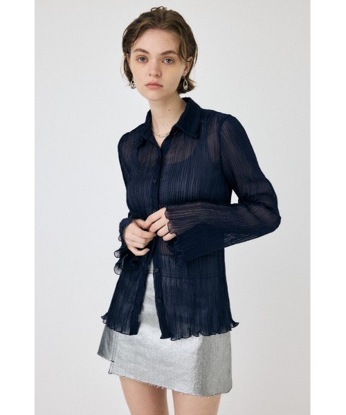moussy - MOUSSY❤︎ SHEER PLEATS BLOUSE MOUSSY（マウジー）の「SHEER PLEATS シャツ（シャツ/ブラウス）」 - WEAR