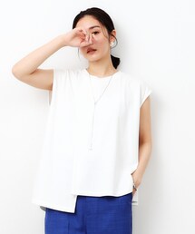 OPAQUE.CLIP（オペークドットクリップ）の「◆アシンメトリーフレアカットソー【洗濯機洗い可】（Tシャツ/カットソー）」