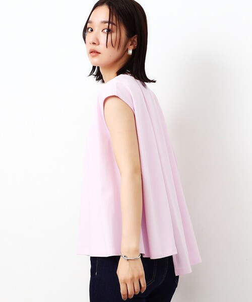 OPAQUE.CLIP（オペークドットクリップ）の「◆アシンメトリーフレアカットソー【洗濯機洗い可】（Tシャツ/カットソー・レディース・ダークグレー/ホワイト/ピンク/ブラック・40/38/42/36）」の4枚目の写真