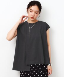 OPAQUE.CLIP | アシンメトリーフレアカットソー【洗濯機洗い可】(Tシャツ/カットソー)