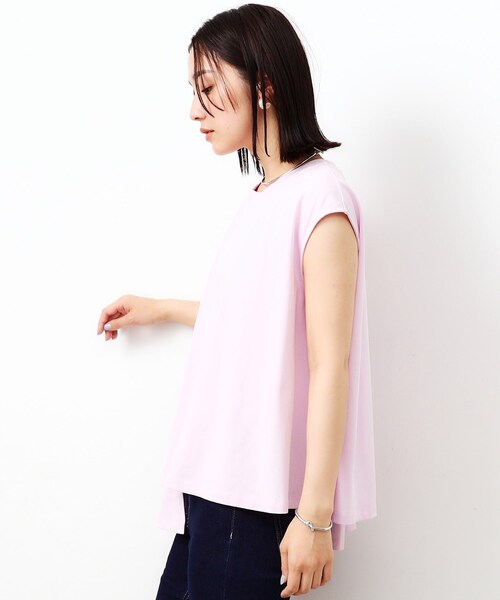 OPAQUE.CLIP（オペークドットクリップ）の「◆アシンメトリーフレアカットソー【洗濯機洗い可】（Tシャツ/カットソー・レディース・ダークグレー/ホワイト/ピンク/ブラック・40/38/42/36）」の14枚目の写真