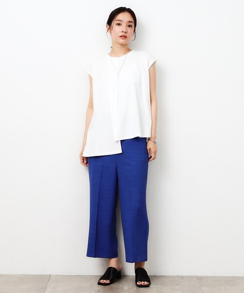 OPAQUE.CLIP（オペークドットクリップ）の「◆アシンメトリーフレアカットソー【洗濯機洗い可】（Tシャツ/カットソー・レディース・ダークグレー/ホワイト/ピンク/ブラック・40/38/42/36）」の18枚目の写真