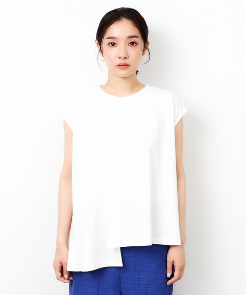 OPAQUE.CLIP（オペークドットクリップ）の「◆アシンメトリーフレアカットソー【洗濯機洗い可】（Tシャツ/カットソー・レディース・ダークグレー/ホワイト/ピンク/ブラック・40/38/42/36）」の21枚目の写真