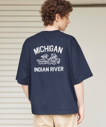 メンズ イラストプリント半袖Tシャツ