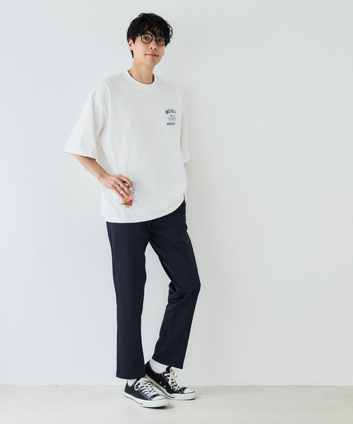 coca(coca)(コカ)の「メンズ イラストプリント半袖Tシャツ(Tシャツ/カットソー・メンズ・ホワイト/ネイビー・XL/L/M)」の9枚目の写真