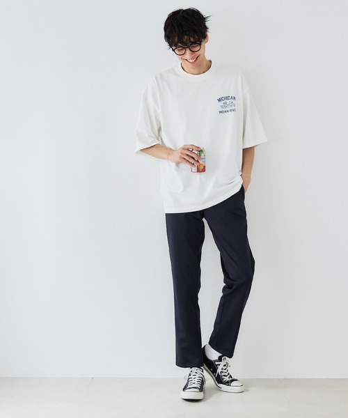 coca(coca)(コカ)の「メンズ イラストプリント半袖Tシャツ(Tシャツ/カットソー・メンズ・ホワイト/ネイビー・XL/L/M)」の13枚目の写真