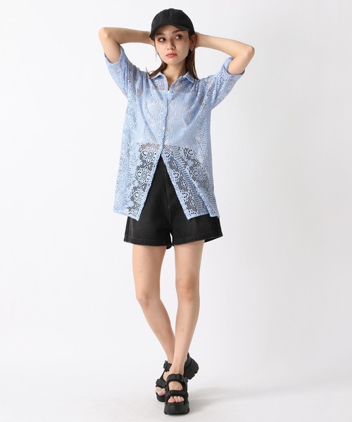 FOREVER 21(フォーエバー トゥエンティーワン)の「【2024SS】レース開襟シャツ(シャツ/ブラウス・レディース・オフホワイト/ブルー/ブラック/グリーン・FREE)」の12枚目の写真