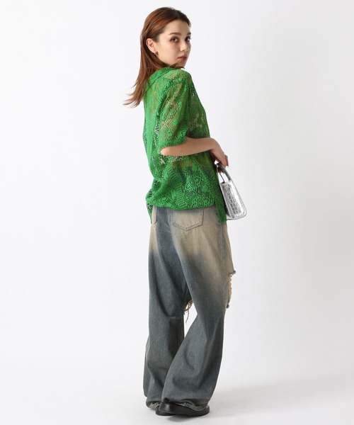 FOREVER 21(フォーエバー トゥエンティーワン)の「【2024SS】レース開襟シャツ(シャツ/ブラウス・レディース・オフホワイト/ブルー/ブラック/グリーン・FREE)」の16枚目の写真