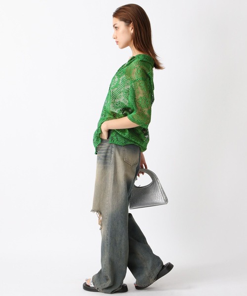 FOREVER 21(フォーエバー トゥエンティーワン)の「【2024SS】レース開襟シャツ(シャツ/ブラウス・レディース・オフホワイト/ブルー/ブラック/グリーン・FREE)」の14枚目の写真