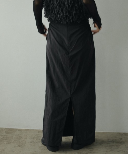 anuke タックロングスカート ブラック 36 ànuke - Tuck Long Skirt / タックロングスカート (ブラック