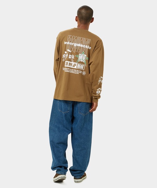 HUF（ハフ）の「INTERGALACTIC FREQUENCY LS TEE  / HUF ハフ ロングスリーブTシャツ ロンT（Tシャツ/カットソー・メンズ・ホワイト/ブラウン系その他/ブラック・X-LARGE/LARGE/MEDIUM/SMALL）」の9枚目の写真