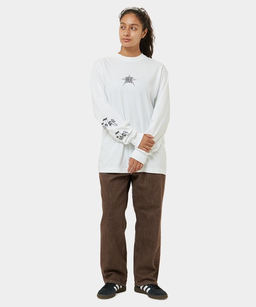 HUF（ハフ）の「INTERGALACTIC FREQUENCY LS TEE  / HUF ハフ ロングスリーブTシャツ ロンT（Tシャツ/カットソー・メンズ・ホワイト/ブラウン系その他/ブラック・X-LARGE/LARGE/MEDIUM/SMALL）」の15枚目の写真