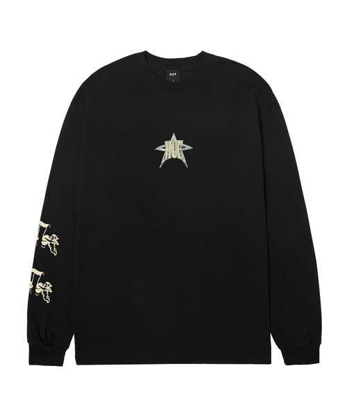 HUF（ハフ）の「INTERGALACTIC FREQUENCY LS TEE  / HUF ハフ ロングスリーブTシャツ ロンT（Tシャツ/カットソー・メンズ・ホワイト/ブラウン系その他/ブラック・X-LARGE/LARGE/MEDIUM/SMALL）」の19枚目の写真