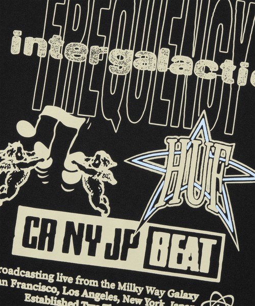 HUF（ハフ）の「INTERGALACTIC FREQUENCY LS TEE  / HUF ハフ ロングスリーブTシャツ ロンT（Tシャツ/カットソー・メンズ・ホワイト/ブラウン系その他/ブラック・X-LARGE/LARGE/MEDIUM/SMALL）」の20枚目の写真