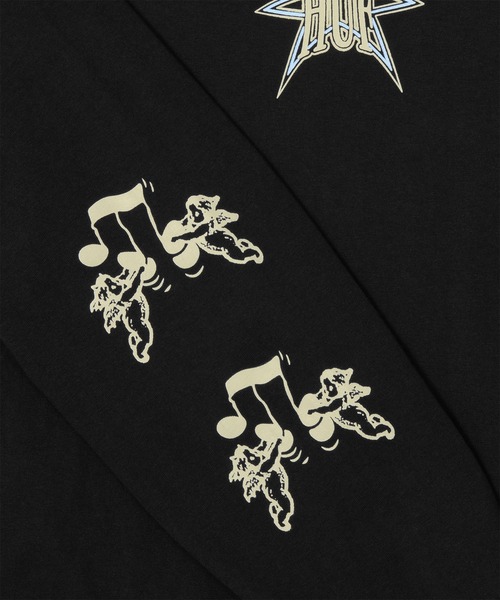 HUF（ハフ）の「INTERGALACTIC FREQUENCY LS TEE  / HUF ハフ ロングスリーブTシャツ ロンT（Tシャツ/カットソー・メンズ・ホワイト/ブラウン系その他/ブラック・X-LARGE/LARGE/MEDIUM/SMALL）」の21枚目の写真