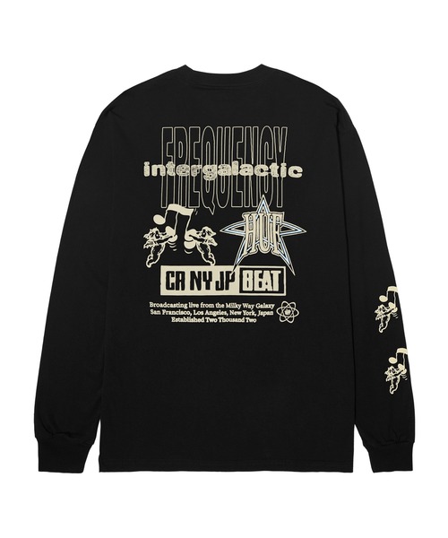 HUF（ハフ）の「INTERGALACTIC FREQUENCY LS TEE  / HUF ハフ ロングスリーブTシャツ ロンT（Tシャツ/カットソー・メンズ・ホワイト/ブラウン系その他/ブラック・X-LARGE/LARGE/MEDIUM/SMALL）」の22枚目の写真