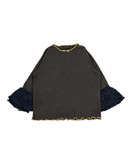 CALMIA(カルミア)の「レースショルダートップス(Tシャツ/カットソー・キッズ・チャコール/レッド/オフホワイト・130/140/150/90/100/110/120)」の2枚目の写真