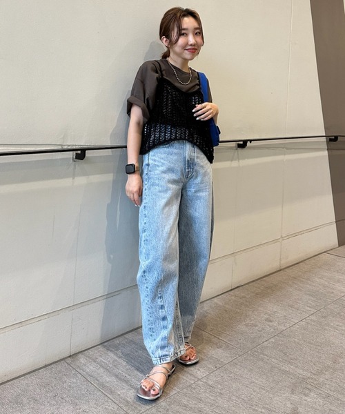 RODEO CROWNS WIDE BOWL（ロデオクラウンズワイドボウル）の「カーブデニム（デニムパンツ・レディース・ライトブルー/ブラック・SMALL/X-SMALL/LARGE/MEDIUM）」の21枚目の写真