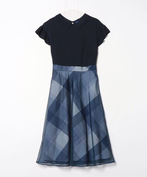 ブルーレーベルクレストブリッジ ワンピース ドッキング 垂らす 38 青  