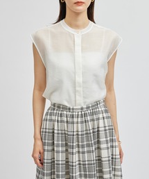 布帛コンビフレンチスリーブ