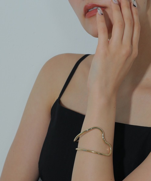 【セール】ニュアンスカーブダブルバングル（バングル/リストバンド）｜emesuelee（エメスーリー）