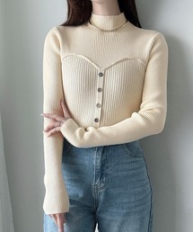 Meiru | ラメビスチェリブニットトップス(ニット/セーター)