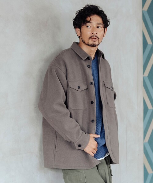 B:MING by BEAMS(ビーミングバイビームス)の「ハイブリッド CPO ジャケット(ブルゾン・メンズ・ブラウン系その他5/ネイビー・SMALL/MEDIUM/LARGE/X-LARGE)」の8枚目の写真