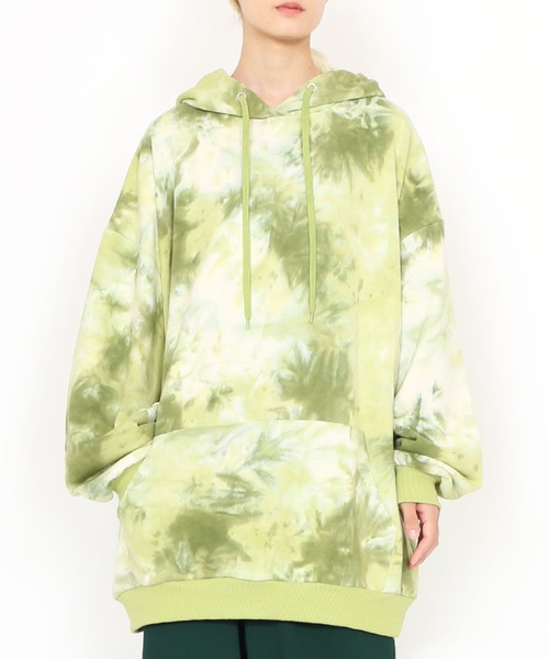 PUNYUS(プニュズ)の「タイダイビッグスウェットパーカー(パーカー・レディース・パープル/カーキ・3/4)」の9枚目の写真
