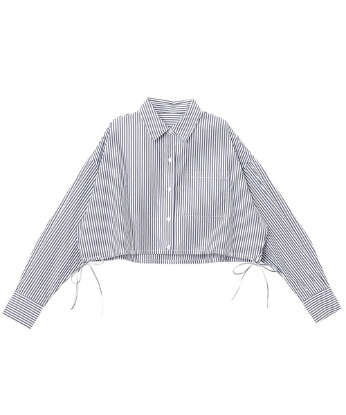 andme（アンドミー）の「無地/ストライプショート丈リボンシャツブラウス（シャツ/ブラウス・レディース・オフホワイト/ライトブルー/グレー×ホワイト/ネイビー×ホワイト・M）」の12枚目の写真