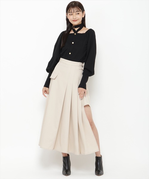 REDYAZEL(レディアゼル)の「アシメソフトプリーツスカート(スカート・レディース・ブルー/グレー/ベージュ・SMALL/MEDIUM)」の10枚目の写真