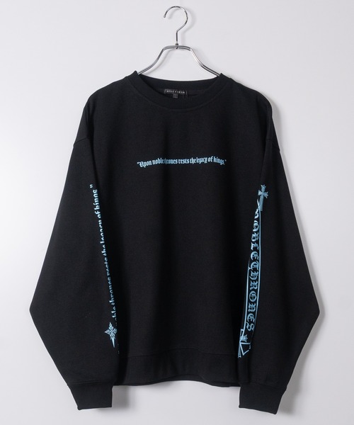 JOHN'S CLOSET(ジョンズクローゼット)の「【13】オールドイングリッシュロゴ ロングスリーブTシャツ(Tシャツ/カットソー・メンズ・ホワイト系1/ホワイト系2/ブラック系2/ブラック系1/ブラック/ブラック系その他/ホワイト・MEDIUM/LARGE)」の5枚目の写真