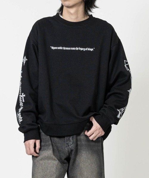 JOHN'S CLOSET(ジョンズクローゼット)の「【13】オールドイングリッシュロゴ ロングスリーブTシャツ(Tシャツ/カットソー・メンズ・ホワイト系1/ホワイト系2/ブラック系2/ブラック系1/ブラック/ブラック系その他/ホワイト・MEDIUM/LARGE)」の14枚目の写真