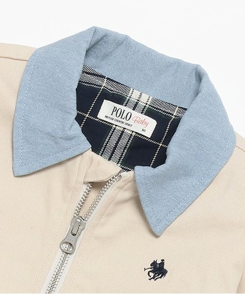 petit main（プティマイン）の「【POLO BCS】ジップアップブルゾン（ブルゾン・キッズ・ネイビー/ベージュ・130cm/120cm/110cm/100cm/90cm/80ｃｍ）」の4枚目の写真