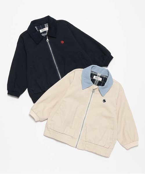 petit main（プティマイン）の「【POLO BCS】ジップアップブルゾン（ブルゾン・キッズ・ネイビー/ベージュ・130cm/120cm/110cm/100cm/90cm/80ｃｍ）」の11枚目の写真