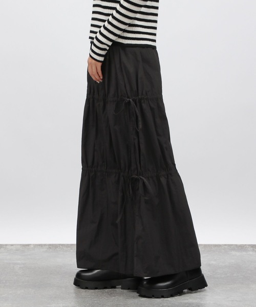 LAKOLE(ラコレ)の「ドロストリボンスカート / 148722(スカート・レディース・グレー/ブラック/マスタード・FREE)」の8枚目の写真