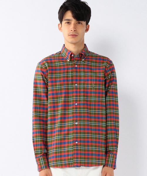 coen（コーエン）の「チェックオックスボタンダウンシャツ（シャツ/ブラウス・メンズ・オリーブ/ターコイズブルー・X-LARGE/X-SMALL/SMALL/LARGE/MEDIUM）」の4枚目の写真