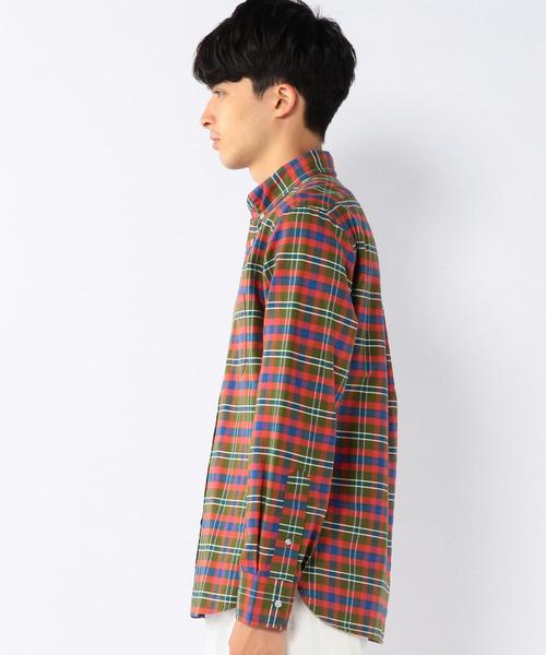 coen（コーエン）の「チェックオックスボタンダウンシャツ（シャツ/ブラウス・メンズ・オリーブ/ターコイズブルー・X-LARGE/X-SMALL/SMALL/LARGE/MEDIUM）」の5枚目の写真