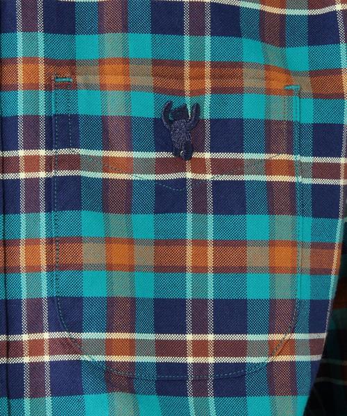 coen（コーエン）の「チェックオックスボタンダウンシャツ（シャツ/ブラウス・メンズ・オリーブ/ターコイズブルー・X-LARGE/X-SMALL/SMALL/LARGE/MEDIUM）」の14枚目の写真