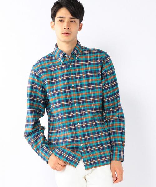 coen（コーエン）の「チェックオックスボタンダウンシャツ（シャツ/ブラウス・メンズ・オリーブ/ターコイズブルー・X-LARGE/X-SMALL/SMALL/LARGE/MEDIUM）」の15枚目の写真