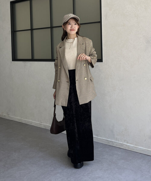 Thevon（ゼボン）の「Thロゴ刺繍キャップ（キャップ・レディース・ボルドー/チャコールグレー/グレイッシュベージュ・FREE）」の14枚目の写真